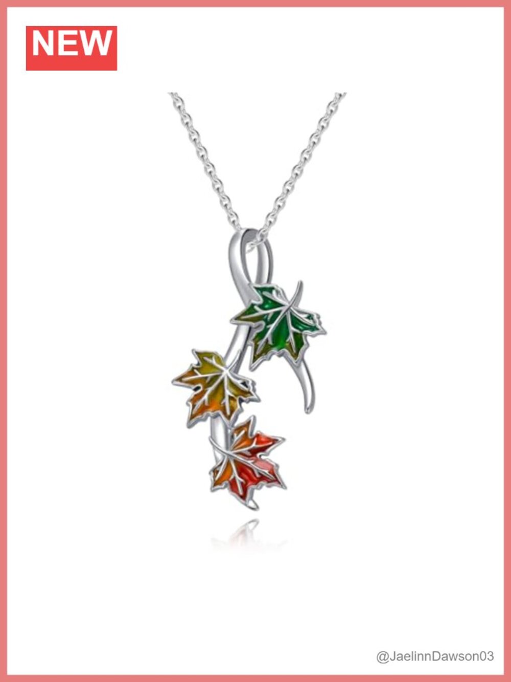 925 Sterling Silver Maple Leaf Pendant Necklace